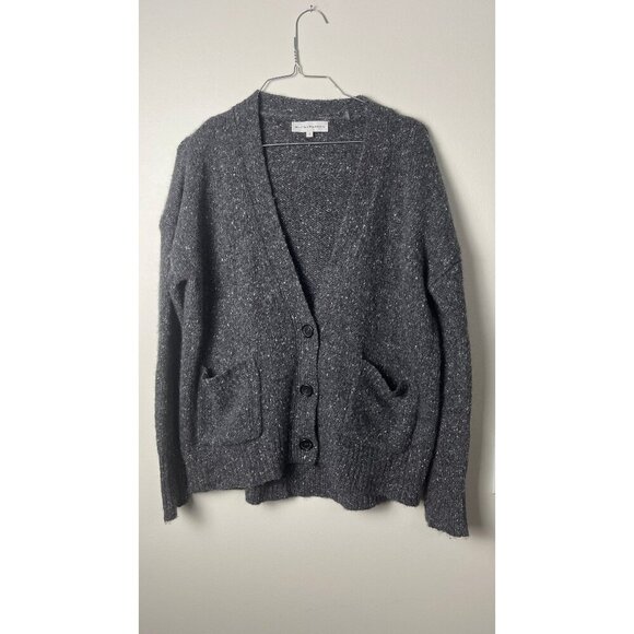WHITE +  WARREN CASHMERE SLOUCHY CARDIGAN SWEATER S - Picture 1 of 11